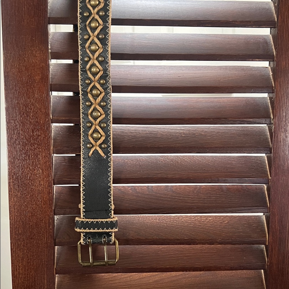 Dark Brown and Gold Embellished Belt
